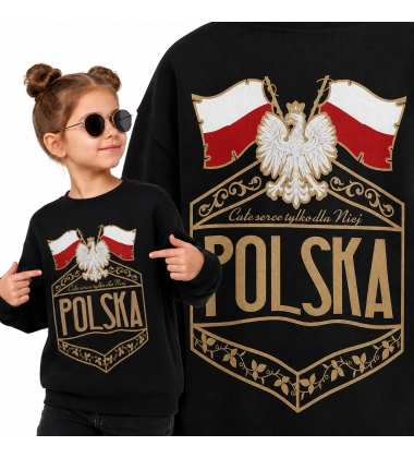 Bluza dziecięca Patriotyczna CAŁE SERCE DLA NIEJ